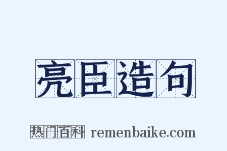 亮臣造句是什么意思的图片